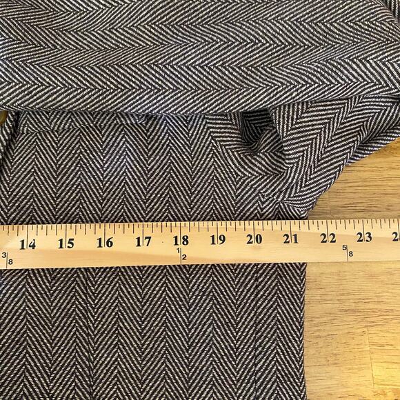 Aowofs Women's Herringbone Long Jacket Coat Size Medium Brown White Neck Strap - Picture 12 of 13